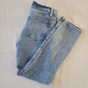 Frame Le High Straight Denim Blue Straight Leg Jeans Size 26 Light Wash